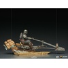 image:imageIron Studios 110 The Mandalorian on Speederbike Deluxe Art  The Mandalorian