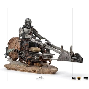 image:imageIron Studios 110 The Mandalorian on Speederbike Deluxe Art  The Mandalorian