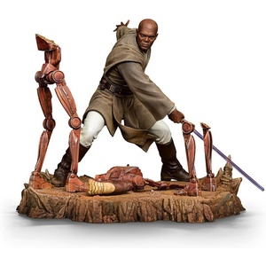 image:imageIron Studios Collectible Statue Mace Windu Star Wars Art Scale 110 Polytone Resin 73 Inches 186cm