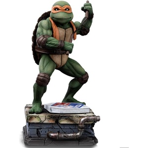 image:imageIron Studios Collectible Statue Michelangelo TMNT Movie Art Scale 110 Polystone Resin Multicolor 73 inches